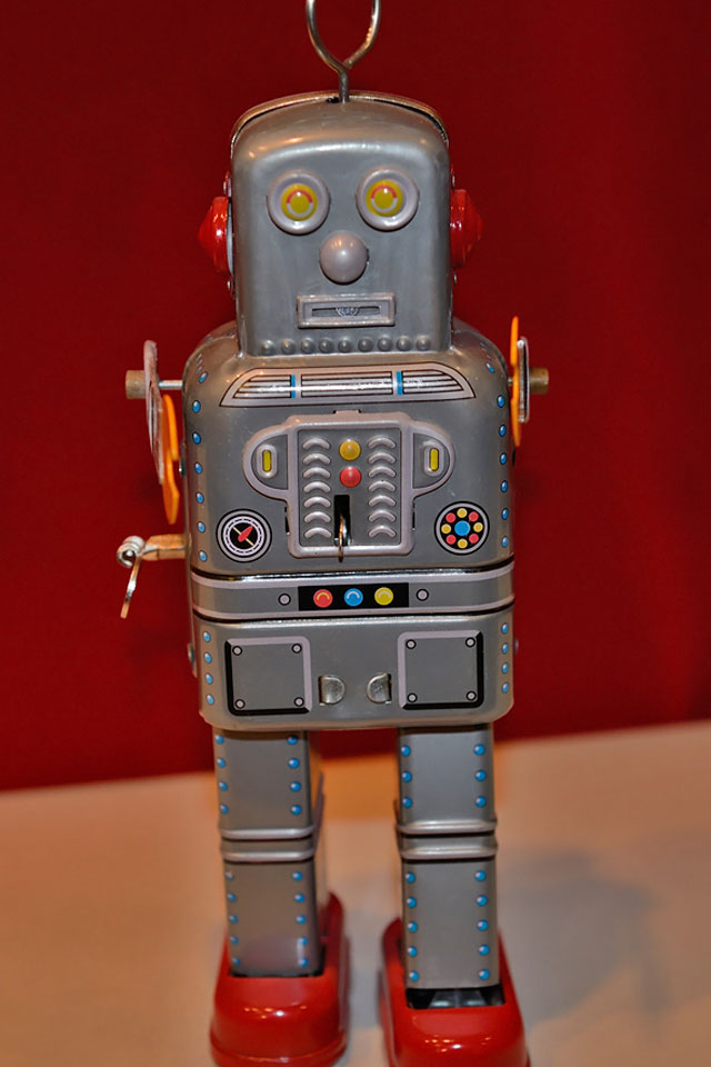Kitsch und Kunst Blechspielzeug Roboter