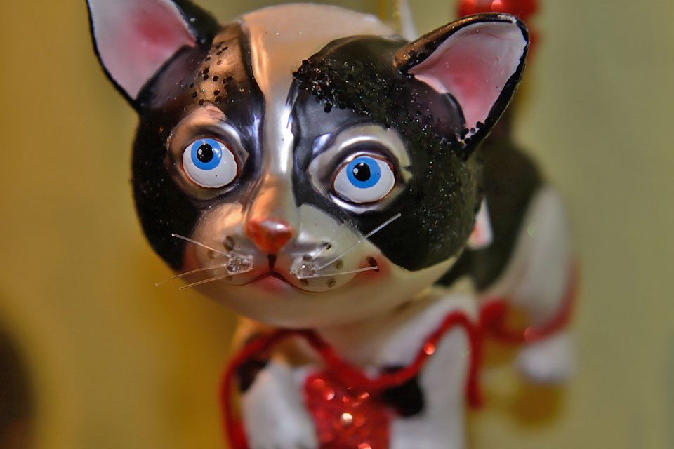 Christbaumkugel Katze