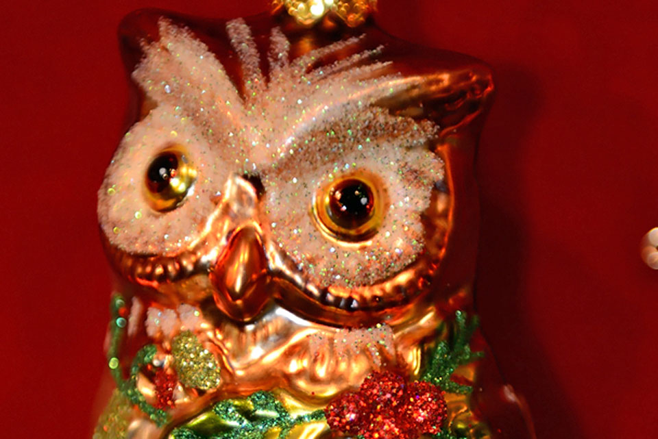 Christbaumkugel Eule
