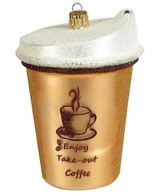 Christbaumkugel Coffee to go Becher
